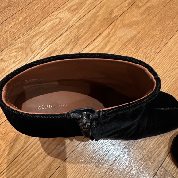 CELINE - Black Velvet BAM BAM Ankle Boots - Iconic Phoebe Philo - Size 38 - Picture 5 of 9